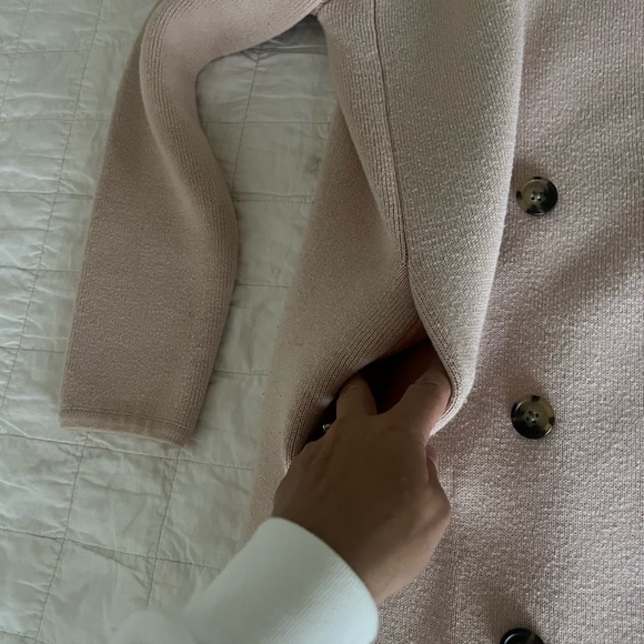 J.Crew collection double breasted sweater, jacket, coat, oversized Xs small pink - Picture 9 of 14